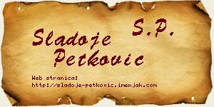 Sladoje Petković vizit kartica